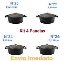 Jogo de panelas de ferro fundido Entrega Rápida kit N20 + N22 + N24 + N26 Jogo de panelas de ferro fundido Entrega Rápida kit N20 + N22 + N24 + N26