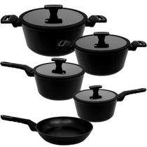 Jogo De Panelas De Indução Cerâmica Manhattan Preta 5 Peças Jogo De Panelas De Indução Cerâmica Manhattan Preta 5 Peças