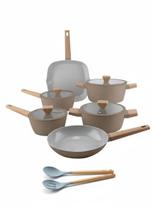 Jogo de Panelas de Indução Norma Em Aluminio Com Revestimento Ceramico 8 Peças Fendi