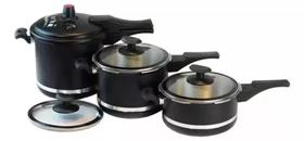 Jogo de Panelas de Pressão Qatar 3 Peças (3 Panelas 3L/4,5L/5,5L)