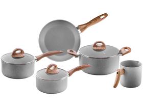 Jogo de Panelas Easy 5 Peças Gris Brinox