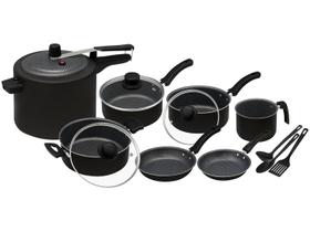 Jogo de Panelas Eirilar Antiaderente de Alumínio Grafite 10 Peças Today