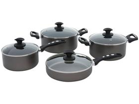 Jogo de Panelas Eirilar Antiaderente de Alumínio - Grafite 4 Peças Clarity Jogo de Panelas Eirilar Antiaderente de Alumínio - Grafite 4 Peças Clarity