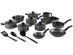 Jogo De Panelas Eirilar Antiaderente Facility - 14 Peças Cor Grafite
