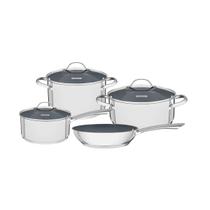 Jogo de Panelas em Aço Inox Fundo Triplo 4 Peças Una Ceramic Tramontina Jogo de Panelas em Aço Inox Fundo Triplo 4 Peças Una Ceramic Tramontina