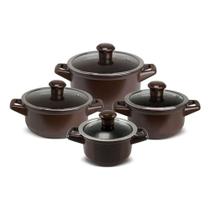 Jogo De Panelas Em Cerâmica Duo Com 4 Peças Ceraflame Chocolate Jogo De Panelas Em Cerâmica Duo Com 4 Peças Ceraflame Chocolate