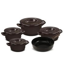 Jogo De Panelas Em Cerâmica Duo+ Smart Com 5 Peças Ceraflame Chocolate Jogo De Panelas Em Cerâmica Duo+ Smart Com 5 Peças Ceraflame Chocolate