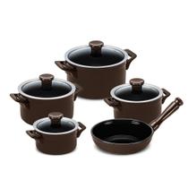 Jogo de Panelas Em Cerâmica Indução Clear Com 5 peças Ceraflame