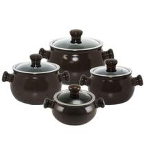 Jogo De Panelas Em Cerâmica Premiere Com 4 Peças Ceraflame Chocolate Jogo De Panelas Em Cerâmica Premiere Com 4 Peças Ceraflame Chocolate