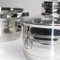 Jogo De Panelas Francesas de Aço Cirurgico Inox 12 Peças Galya