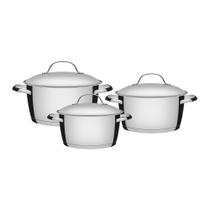 Jogo de Panelas Fundo Triplo Tramontina Allegra 65660220 Inox Jogo de Panelas Fundo Triplo Tramontina Allegra 65660220 Inox