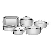 Jogo de Panelas Fundo Triplo Tramontina Solar 65500000 Inox Jogo de Panelas Fundo Triplo Tramontina Solar 65500000 Inox