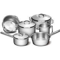 Jogo de Panelas Fundo Triplo Tramontina Solar 65510200 Inox Jogo de Panelas Fundo Triplo Tramontina Solar 65510200 Inox