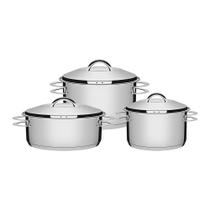 Jogo de Panelas Fundo Triplo Tramontina Solar 65510740 Inox Jogo de Panelas Fundo Triplo Tramontina Solar 65510740 Inox