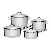 Jogo de Panelas Fundo Triplo Tramontina Solar 65510760 Inox Jogo de Panelas Fundo Triplo Tramontina Solar 65510760 Inox