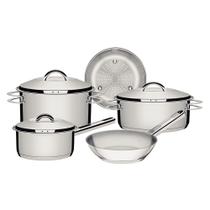 Jogo de Panelas Fundo Triplo Tramontina Solar 65510780 Inox Jogo de Panelas Fundo Triplo Tramontina Solar 65510780 Inox