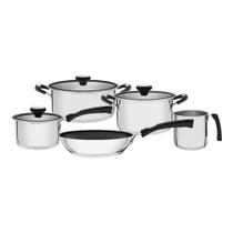 Jogo de Panelas Fundo Triplo Tramontina Solar Silicone 65120040 Inox Jogo de Panelas Fundo Triplo Tramontina Solar Silicone 65120040 Inox