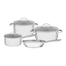 Jogo De Panelas Fundo Triplo Tramontina Una 65280310 Inox In