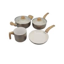 Jogo de Panelas Gold de Alumínio com Revestimento Cerâmico e Cabo de Baquelite 4 Peças