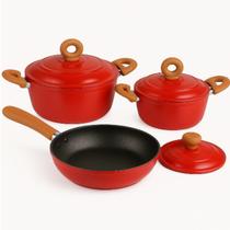 Jogo De Panelas Gourmet Antiaderente Fogão A Gás E Indução Jogo De Panelas Gourmet Antiaderente Fogão A Gás E Indução