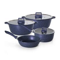 Jogo De Panelas Graniflon 4 Peças Azul Premium