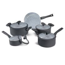 Jogo De Panelas Hercules Revestimento Ceramico Indução 5 Peças Cinza Jogo De Panelas Hercules Revestimento Ceramico Indução 5 Peças Cinza