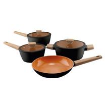 Jogo de Panelas Indução 4 Peças Preto Norma Fracalanza