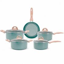 Jogo De Panelas Indução 5pçs Ceramic Life Botanika Com Fundo Triplo Verde Ref:4815/102 Brinox Jogo De Panelas Indução 5pçs Ceramic Life Botanika Com Fundo Triplo Verde Ref:4815/102 Brinox