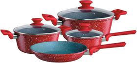 Jogo de panelas Indução color stone volvano 4 peças euro Jogo de panelas Indução color stone volvano 4 peças euro