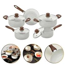 Jogo De Panelas Indução Florença Vanila Antiaderente 5 Peças