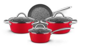 Jogo de Panelas Indução Revestimento Stoneflon Granito 4pçs MTA