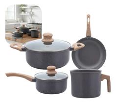 Jogo De Panelas Indução Tuut Ecoglid 4 Peças Cor Granite Jogo De Panelas Indução Tuut Ecoglid 4 Peças Cor Granite