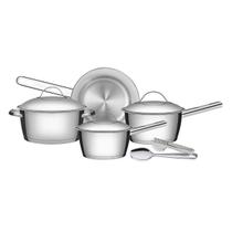 Jogo de Panelas Inox 4 Peças Allegra Colher e Pegador Tramontina Jogo de Panelas Inox 4 Peças Allegra Colher e Pegador Tramontina