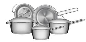 Jogo de Panelas Inox 5 peças Allegra Tramontina 65650/280
