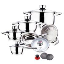 Jogo De Panelas Inox Aço Cirúrgico Com 19 Peças Frankfurt Jogo De Panelas Inox Aço Cirúrgico Com 19 Peças Frankfurt