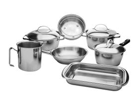 Jogo de Panelas Inox Allegra 7 peças Tramontina - 65650/170 Jogo de Panelas Inox Allegra 7 peças Tramontina - 65650/170