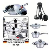 Jogo de Panelas Inox Cirúrgico 23 Peças - Melhor Qualidade Jogo de Panelas Inox Cirúrgico 23 Peças - Melhor Qualidade