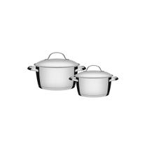 Jogo de Panelas Inox com Fundo Triplo Allegra 2pçs - Tramontina Jogo de Panelas Inox com Fundo Triplo Allegra 2pçs - Tramontina