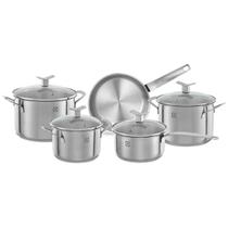 Jogo De Panelas Inox Electrolux 5 Peças Fundo Triplo Indução Conjunto Completo Original Profissional Jogo De Panelas Inox Electrolux 5 Peças Fundo Triplo Indução Conjunto Completo Original Profissional