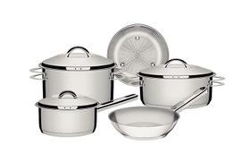 Jogo de Panelas Inox Solar 5 peças Tramontina - 65510/780 Jogo de Panelas Inox Solar 5 peças Tramontina - 65510/780