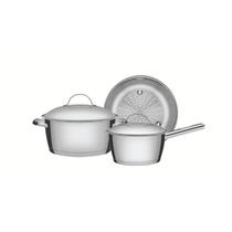 Jogo de Panelas Inox Tramontina Allegra 3 Peças Jogo de Panelas Inox Tramontina Allegra 3 Peças