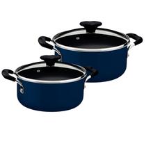 Jogo de Panelas Kit 2 Caçarolas Antiaderente Cerâmico Fogão Indução Tunis Tramontina