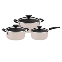Jogo de Panelas Kit 3 Peças Antiaderente Cerâmico Fogão Indução Tunis Tramontina