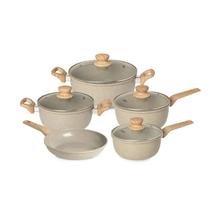 Jogo de Panelas Marble Edition 5 Peças com Revestimento Cerâmico Alumínio Cinza Dust Oster Jogo de Panelas Marble Edition 5 Peças com Revestimento Cerâmico Alumínio Cinza Dust Oster