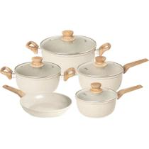 Jogo de Panelas Marble Edition Antiaderente 5 Peças Oster Jogo de Panelas Marble Edition Antiaderente 5 Peças Oster
