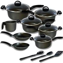 Jogo De Panelas Marcolar 11 Peças Antiaderente Com Espátulas Jogo De Panelas Marcolar 11 Peças Antiaderente Com Espátulas