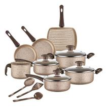 Jogo de Panelas Marpal Antiaderente 11 Pçs Bianco c/ Grill - Bege