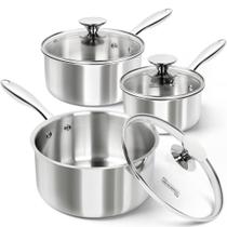 Jogo de Panelas MICHELANGELO em Aço Inoxidável Tripla Camada, 6 Peças Jogo de Panelas MICHELANGELO em Aço Inoxidável Tripla Camada, 6 Peças