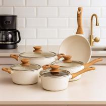 Jogo de Panelas Mimo Style Cook Mármol Antiaderente Fogão de Indução 5 Peças Jogo de Panelas Mimo Style Cook Mármol Antiaderente Fogão de Indução 5 Peças