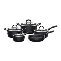 Jogo De Panelas Mônaco Em Alumínio Revestimento Antiaderente Starflon Preto 5 Peças - Tramontina 20899050 Jogo De Panelas Mônaco Em Alumínio Revestimento Antiaderente Starflon Preto 5 Peças - Tramontina 20899050